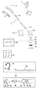 Page A Diagram and Parts List for 587  Weed Eater Trimmer